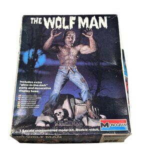The Wolf Man Horror Model Kit Monogram Glow-In-The-Dark VIntage